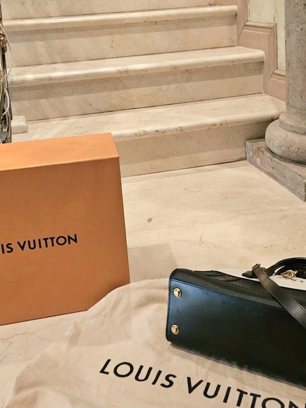 Authentic Rare LOUIS VUITTON City Steamer M55430 Handbag Shoulder White/BROWN/